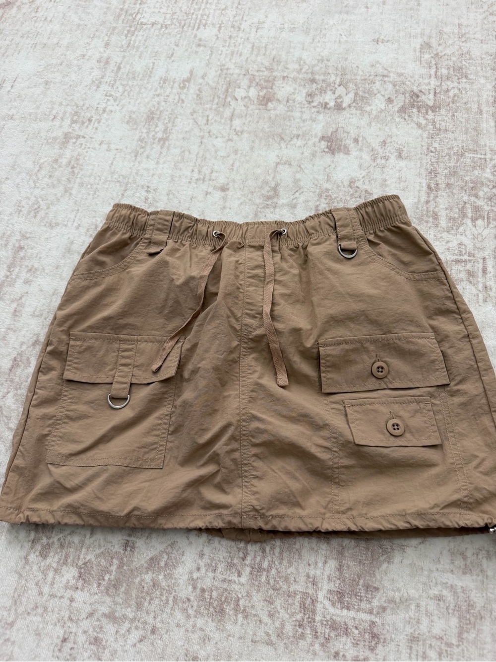 NWT Love Tree Beige Brown Cargo Mini Skirt Women’s Medium
